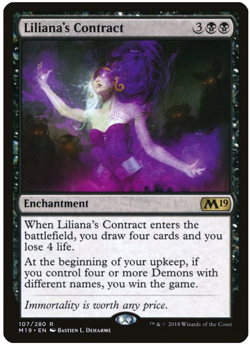 Liliana's Contract #107 - Core Set 2019 (M19) RARE NM MAGIC CARD MTG TCGShack - Image 1