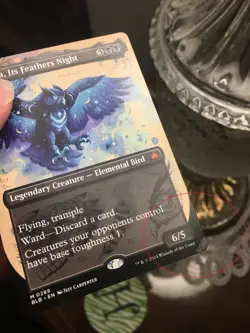 Maha, Its Feathers Night, Damaged Non-foil Borderless, Bloomburrow in English - Image 4