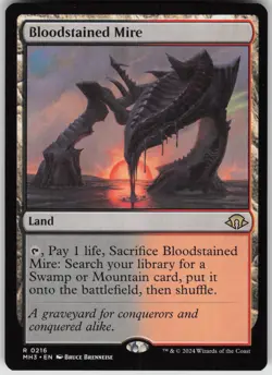 MTG Bloodstained Mire Normal NM Modern Horizons 3 Magic 216 - Image 1