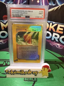 2003 Pokemon Skyridge Mystery Plate D Reverse Holo #136 PSA 9 Mint - Image 1
