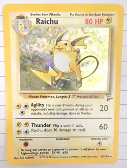 Pokemon Card Raichu 16/130 Base Set 2 Rare Holo WOTC Near Mint - Image 2