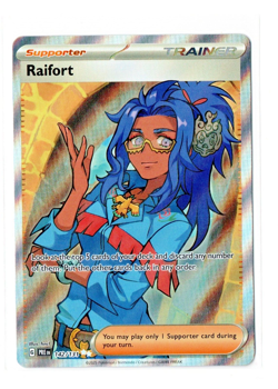 Pokemon TCG Raifort 142/131 Secret Rare Full Art Trainer Prismatic Evolutions NM - Image 1