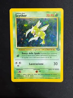 Pokemon Scyther 10/64 Jungle Rara Holo Unlimited Wizards ITA Carte Vintage - Image 1