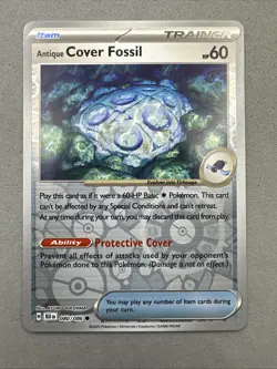 Pokemon TCG * SV Black Bolt 080/086 Antique Cover Fossil* REVERSE HOLO FRESH PK - Image 1