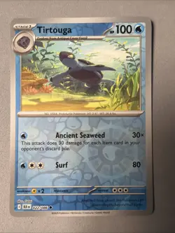 Pokemon TCG * SV Black Bolt 022/086 Tirtouga Uncommon * REVERSE HOLO* FRESH PK - Image 1