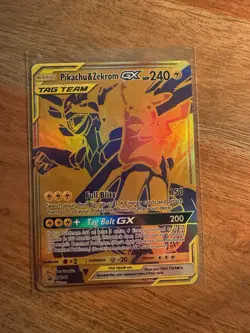 Pokemon TCG Pikachu & Zekrom GX Sun & Moon SM248 Holo Promo Card - Image 1