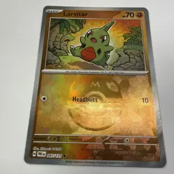Pokemon TCG Larvitar 047/131 – Prismatic Evolutions – Master Ball Reverse Holo - Image 2