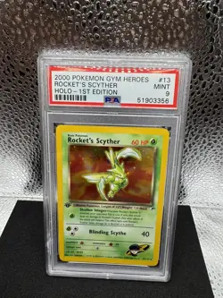 2000 Pokemon Gym Heroes Rocket's Scyther 1st Edition Holo Rare #13 PSA 9 Mint 🌀 - Image 1