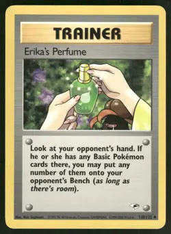 Pokemon Cards Erika's Perfume 110/132 UNLIMITED Gym Heroes WOTC Uncommon NM - Image 1
