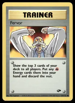 Pokemon Cards Fervor 124/132 UNLIMITED Gym Challenge WOTC Common NM - Image 1
