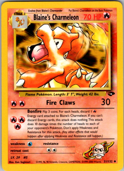 Pokemon TCG - Blaine's Charmeleon - 31/132 - Gym Challenge - LP Uncommon (2000) - Image 1