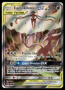 Pokemon Cards Espeon & Deoxys GX SM240 SM Black Star Promos Promo NM - Image 1