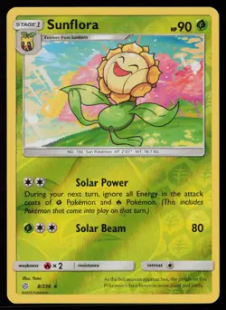 Sunflora 8/236 Reverse Holofoil Pokemon TCG SM - Cosmic Eclipse LP - Image 1