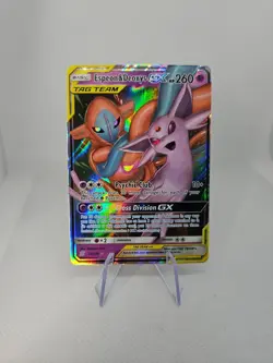 Espeon & Deoxys GX 72/236 SM Unified Minds Holo Rare Pokemon TCG - Image 1