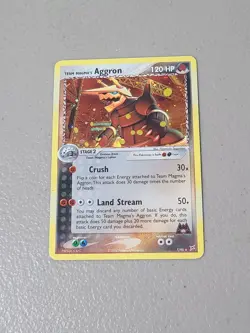 Pokemon TCG Team Magma's Aggron Holo Rare Card 7/95 Team Magma vs Team Aqua - MP - Image 1