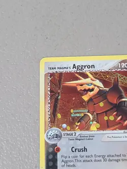 Pokemon TCG Team Magma's Aggron Holo Rare Card 7/95 Team Magma vs Team Aqua - MP - Image 2