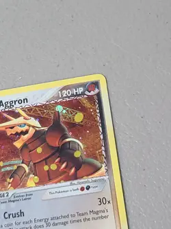 Pokemon TCG Team Magma's Aggron Holo Rare Card 7/95 Team Magma vs Team Aqua - MP - Image 3