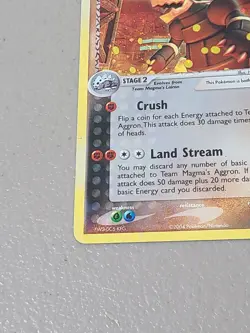 Pokemon TCG Team Magma's Aggron Holo Rare Card 7/95 Team Magma vs Team Aqua - MP - Image 4
