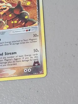 Pokemon TCG Team Magma's Aggron Holo Rare Card 7/95 Team Magma vs Team Aqua - MP - Image 5