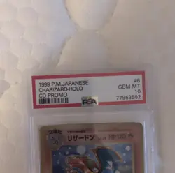 Pokemon Charizard 1999 Japanese CD Promo Holo PSA 10 GEM MT #006 Card - Image 3