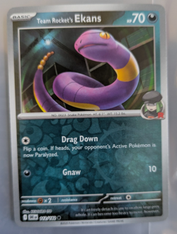 Team Rocket's Ekans 112/182 Destined Rivals Common Reverse Holo Pokemon Card - Image 1