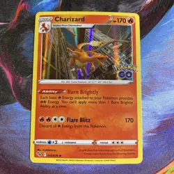 Charizard Holo Rare 010/078 Pokemon TCG SWSH Pokemon Go Holo Rare NM - Image 1