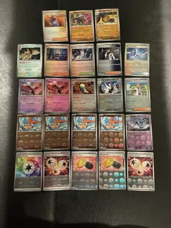 Pokemon Prismatic Poke Ball Reverse Holo Lot 23 Cards White Flare Black Bolt - Image 1