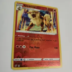 Arcanine Reverse Holo Pokemon Card 028/192 Rebel Clash NM NEVER PLAYED WITH LOOK - Image 2
