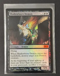 MTG Magic the Gathering Shadowborn Demon Foil - M14 2014 NM Unplayed - Image 1
