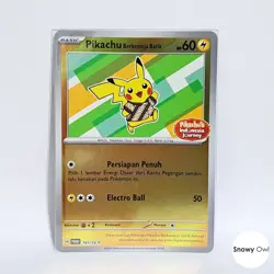 Pikachu Berkemeja Batik 191/SV-P Promo Holo Foil Pokemon Card Indonesia Journey - Image 1