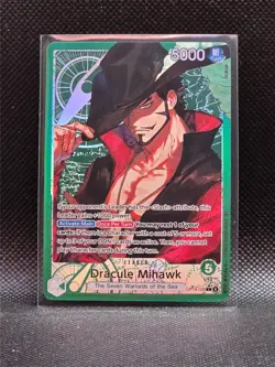 OP14-020 Dracule Mihawk Leader Alt Art One Piece TCG English Card - Image 1