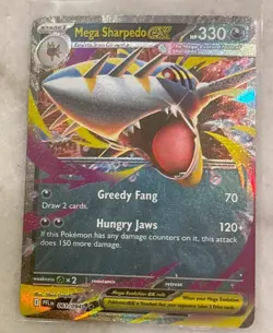 Mega Sharpedo EX Double Rare 61/094 ME02: Phantasmal Flames Pokemon TCG - Image 1