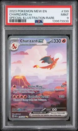 PSA 9 MINT Charizard ex 199/165 Sv: Scarlet & Violet 151 Holo Pokemon 2023 - Image 1