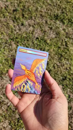 MTG Altered Art Hand Painted Card: Mountain - Image 1