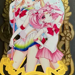 Goddess Story Gold METAL Card - Maiden Party - Serial Number #/200! Sailor M - Image 2