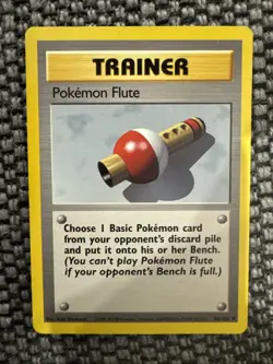TCG WoTC Pokemon Flute 86/102 Base Set Card 1999 Uncommon Vintage - Image 1