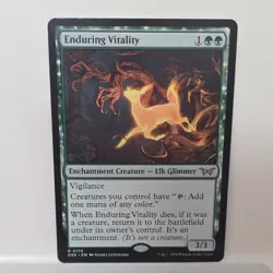 Magic: The Gathering Enduring Vitality Rare Duskmourn 176 Green Elk Glimmer Reg… - Image 1