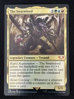 1x MTG The Swarmlord (Foil) - Universes Beyond: Warhammer 40,000 (40K) #176 - Image 1