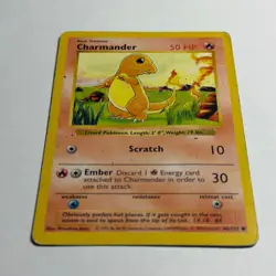 Pokemon TCG Charmander Shadowless Common Base Set 46/102 WOTC Vintage 1999 - Image 2