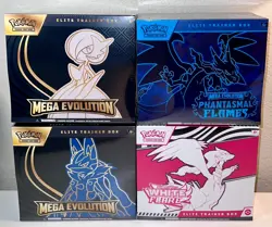 Pokemon Mega Evolution Elite Trainer Box Set, White Flare, Phantasmal Flames ETB - Image 5