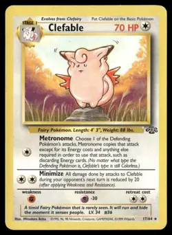 Clefable (17) #17/64 Jungle Pokemon (1M) - Image 1