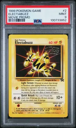 PSA 9 Pokemon TCG 1999 Pokemon Game Movie #2 Electabuzz MINT - Image 1