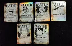 One Piece Wanted Poster Card Set (6pcs) | Luffy Ace Sabo Shanks Roger Whitebeard - Image 1