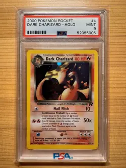 2000 POKEMON ROCKET #4 DARK CHARIZARD-HOLO PSA 9 - Image 1