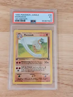 PSA 5 Pokemon Jungle Marowak 1st Edition Ex - Image 1