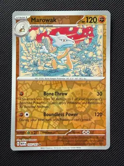 105/165 Marowak - Pokemon Scarlet & Violet 151 - Reverse Holo - Image 1