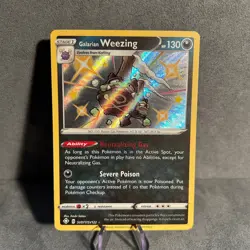 Galarian Weezing SV077/SV122 Shining Fates Shiny Vault Pokemon NM - Image 1