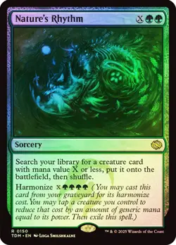Nature's Rhythm [Tarkir: Dragonstorm] NM Foil 0150 MTG Card - Image 1