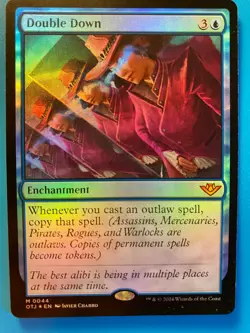 MTG 1x FOIL Double Down # 44 Outlaws of Thunder Junction Magic Gathering x1 NM - Image 1