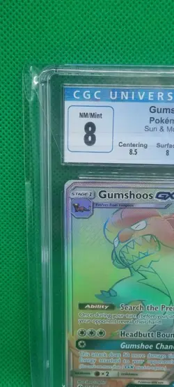 CGC 8 Gumshoos GX Secret Rare 157/149 Holo 2017 Pokemon Sun & Moon RAINBOW RARE - Image 3